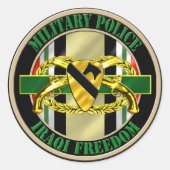 第1騎兵師団軍隊警察OIF ラウンドシール (正面)