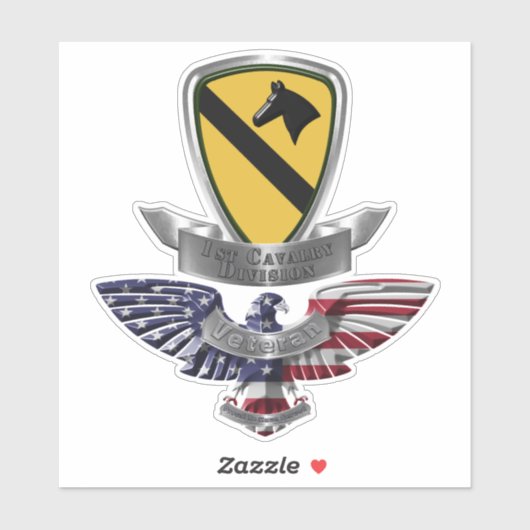 第1騎兵師団退役軍人 シール (シート)