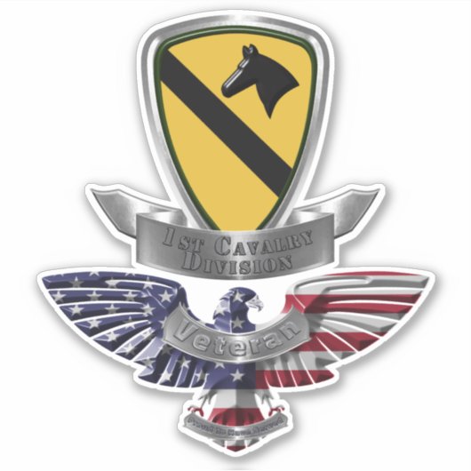 第1騎兵師団退役軍人 シール (正面)