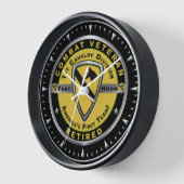 第1騎兵師団退職した退役軍人 壁時計 (傾斜)