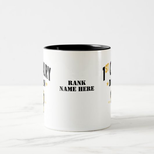 第1騎兵師団「チームの第1部統一された州」 ツートーンマグカップ (中央)