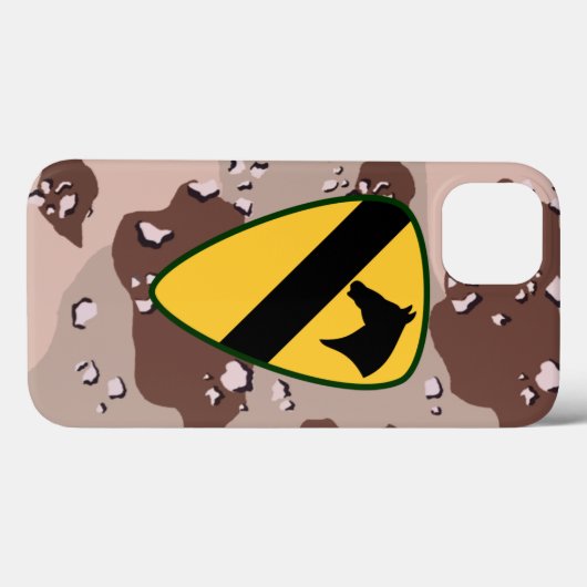 第1騎兵師団「ファーストチーム」砂漠迷彩柄 Case-Mate iPhoneケース (裏面 (横))