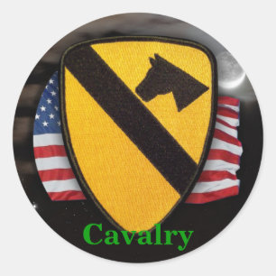 第1騎兵空軍cav軍スクラップブックパッチSticker ラウンドシール