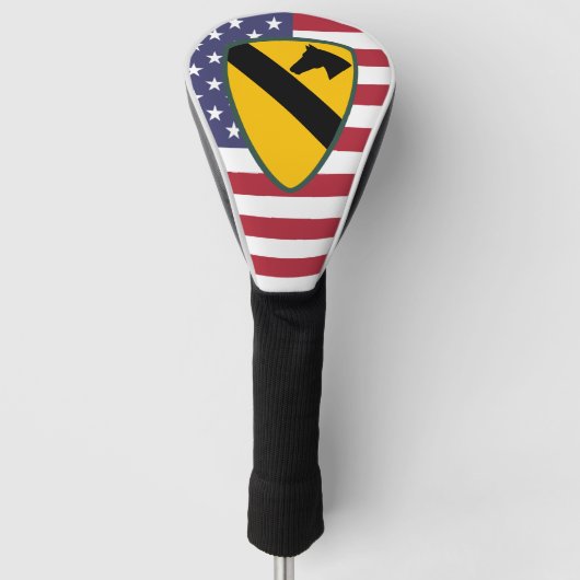 第1騎兵部門パッチ統一された州 ゴルフヘッドカバー (正面)