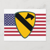 第1騎兵部門パッチ統一された州 ポストカード (正面)