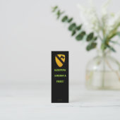 第1騎兵隊はcavの退役軍人パッチのプロフィールカードを乾燥します スキニー名刺 (スタンド正面)