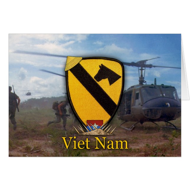 第1騎兵隊部の空気cavのベトナムのnamカード (正面横)
