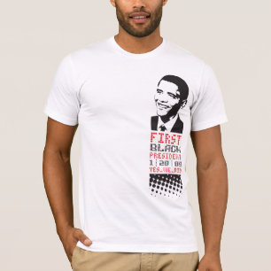 第1黒いprez T (ロゴと) Tシャツ