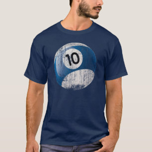 第10ビリヤードボール-腐食させたスタイル Tシャツ