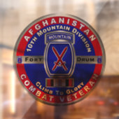 第10マウンテンディビジョンアフガニスタン退役軍人 ウィンドウサイン (シート2)