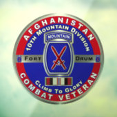 第10マウンテンディビジョンアフガニスタン退役軍人 ウィンドウサイン (シート3)