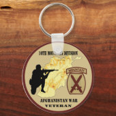 第10マウンテンディビジョン退役軍人キーチェーン キーホルダー (正面)