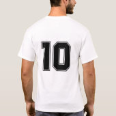 第10前部および裏側のプリント Tシャツ (裏面)