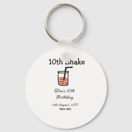 第10回シェイク10ハッピーバースデーミルクシェイク落書き キーホルダー
