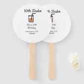 第10回シェイク10ハッピーバースデーミルクシェイク落書き ハンドファン (正面&裏面)