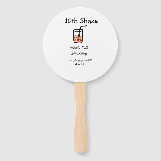 第10回シェイク10ハッピーバースデーミルクシェイク落書き ハンドファン (正面)