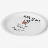 第10回シェイク10ハッピーバースデーミルクシェイク落書き ペーパープレート (アングル)