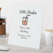 第10回シェイク10ハッピーバースデーミルクシェイク落書き 台座サイン (インサイチュ)