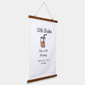 第10回シェイク10ハッピーバースデーミルクシェイク落書き 吊り下げ型タペストリー (傾斜あり)