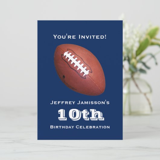 第10回バースデーパーティーへの招待,サッカー 招待状 (スタンド正面)