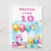 第10回バースデーパーティーへの招待 招待状 (正面)