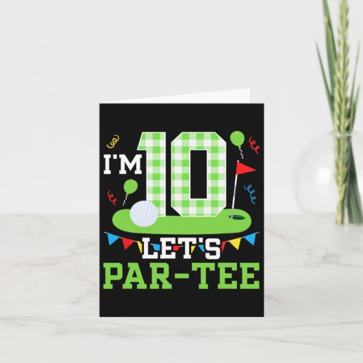 第10回バースデーパーティーゴルフボーイ10歳ゴルファー1 カード (正面)