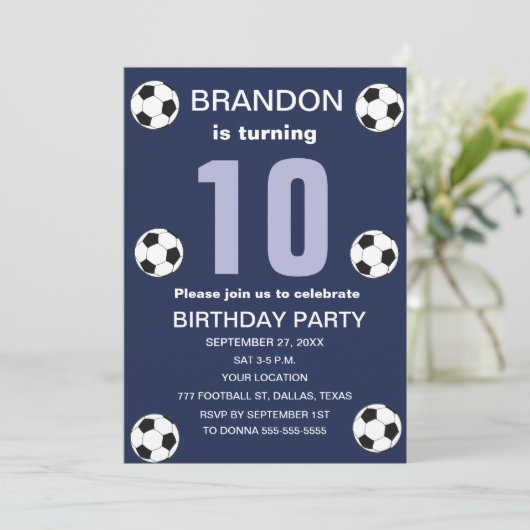 第10回バースデーパーティーサッカー海軍ブルーボーイズスポーツ 招待状 (スタンド正面)