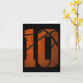 第10回バースデーパーティー10歳バスケットボールBda カード (黄色い花)