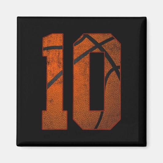 第10回バースデーパーティー10歳バスケットボールBda マグネット (正面)