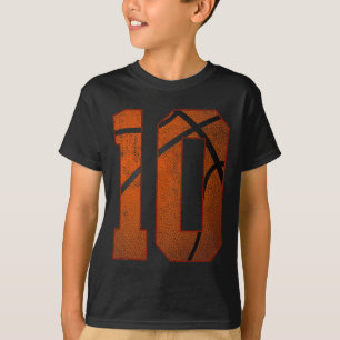 第10回バースデーパーティー10歳バスケットボールBda Tシャツ