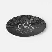 第10回ブラックオニックス結婚の記念日紙プレート ペーパープレート (アングル)