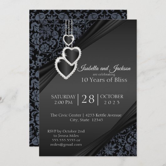 第10回ブラックオニックス記念デザイン 招待状 (正面/裏面)