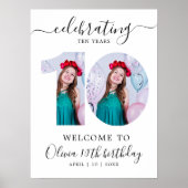 第10回写真誕生日歓迎サイン、彼または彼女 ポスター (正面)