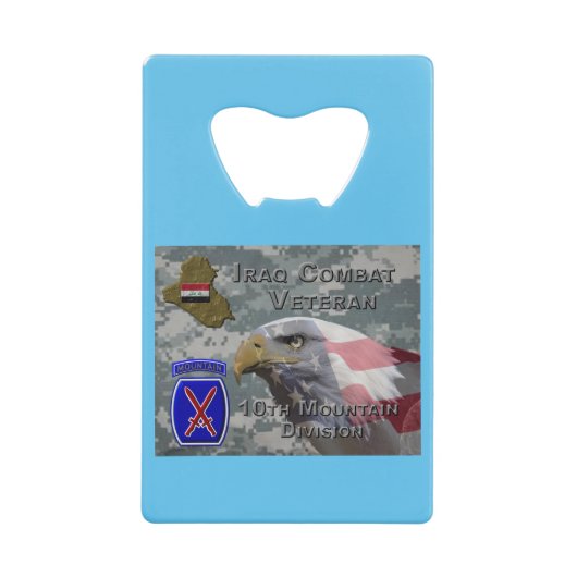 第10回山分イラク戦闘退役軍人 クレジットカード栓抜き (正面)