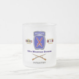 第10回山師団イラク・アフガニスタン退役軍人 フロストグラスマグカップ