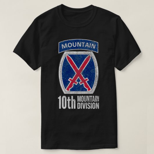 第10回山師部陸軍歩兵米軍退役軍人 Tシャツ (デザイン正面)