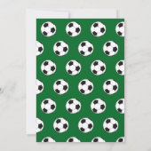 第10回誕生日パーティーサッカーグリーンボーイススポーツ 招待状 (裏面)