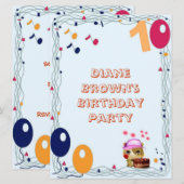 第10回誕生日パーティー 招待状 (正面/裏面)