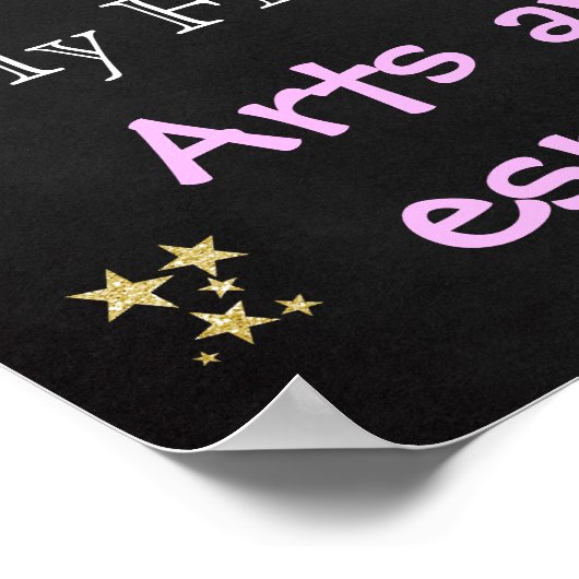 第10回誕生日パーティーUnicorn chalkboardサイン ポスター (角)