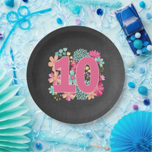 第10回誕生日記念パーティー ペーパープレート (パーティー)