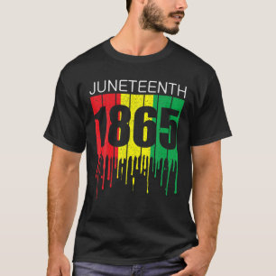 第10回黒アフリカ系アメリカ国旗フリーダムヴィン Tシャツ