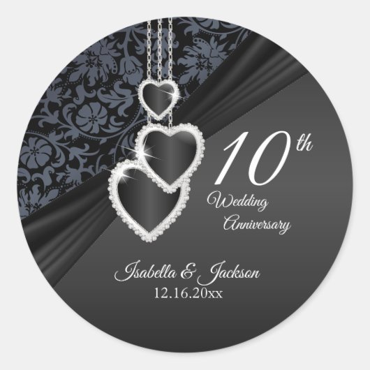 第10回黒オニュックス結婚記念日 ラウンドシール (正面)