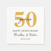 第10回20回30回40回50周年結婚記念 スタンダードカクテルナプキン (正面)