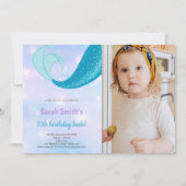 第10回Mermaid誕生日招待状と写真 招待状 (正面)