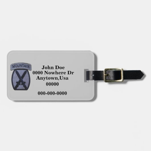 第10山区パッチラゲッジタグ ラゲッジタグ (正面横)