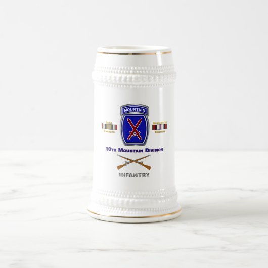 第10山岳部イラク·アフガニスタン退役軍人 ビールジョッキ (中央)