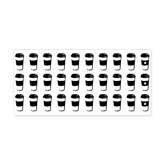 第10期の大きなコーヒーフリーの名刺 ラバースタンプ (インプリント)