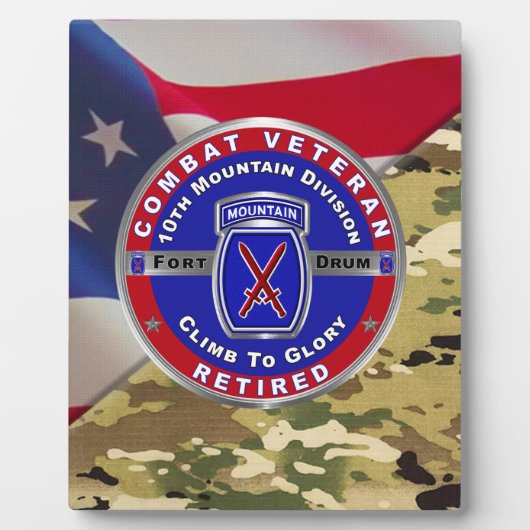 第10期山師団退職した退役軍人 フォトプラーク (正面)