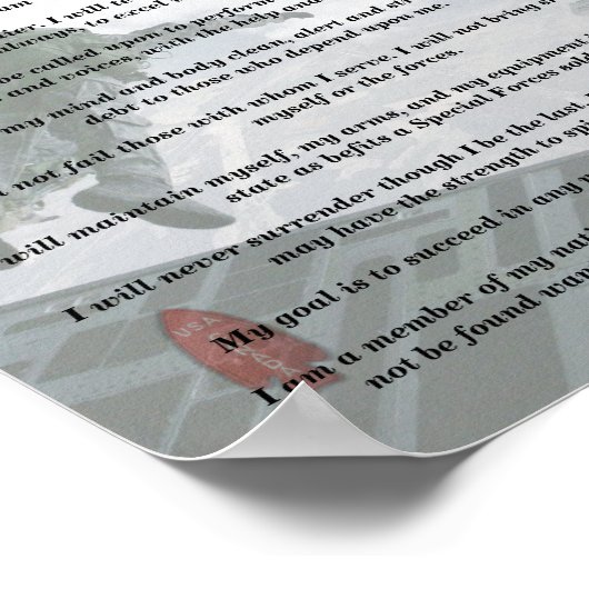 第10期特殊部隊グループのフラッシュ編みポスターベット ポスター (角)