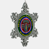 第10期特殊部隊グループ記念クリスマスメタル スノーフレークピューターオーナメント (左)